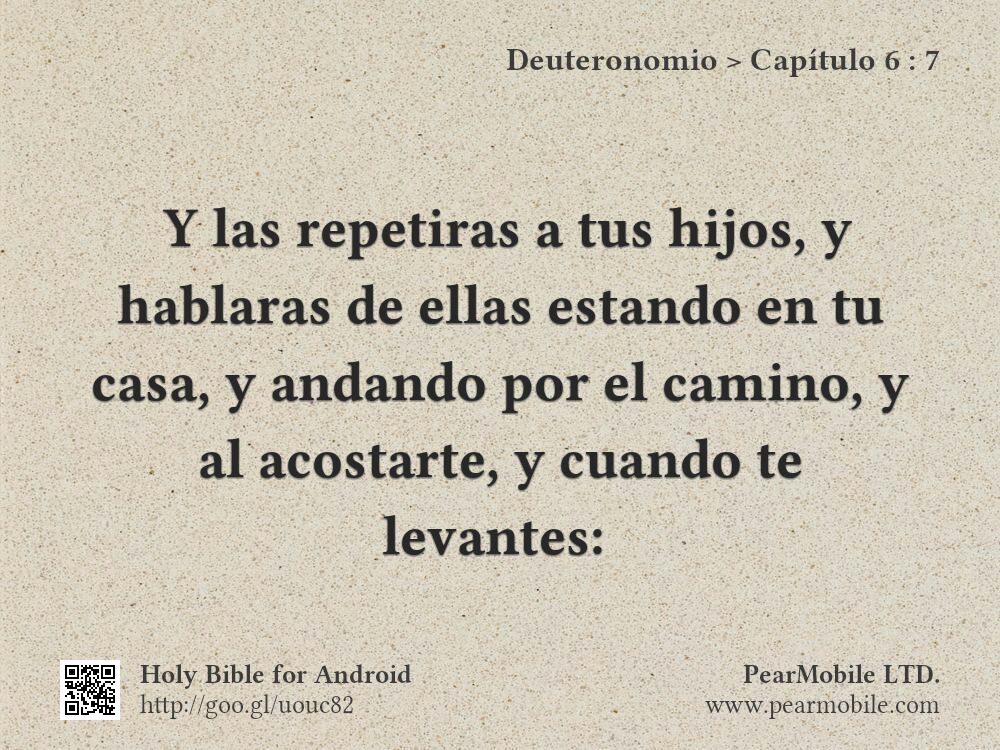 Deuteronomio, Capítulo 6:7